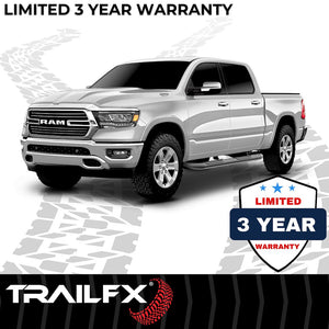 Product of TrailFX A1007B TFX 4" Oval Tube Side Steps Nerf Bar With Surface Steps 