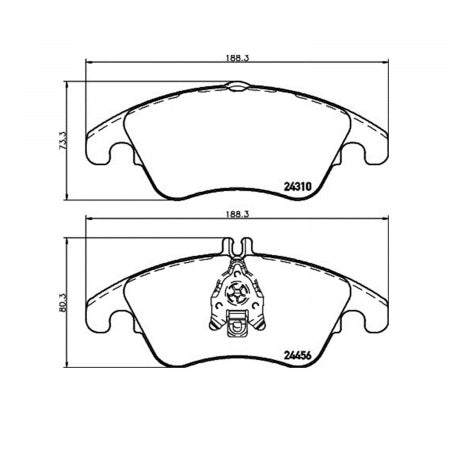 Product of Hella 355012621 Brake Pad - 