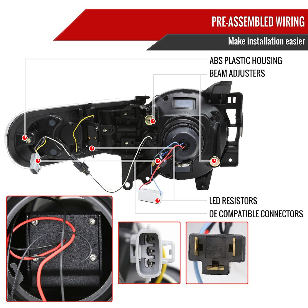Spec-D Tuning 2lhe-Fj07jm-Sq-Rs Headlight Assembly||2lhe-Fj07jm-Sq-Rs_6.Jpg||91||sdt2lhefjjmsq||1563580