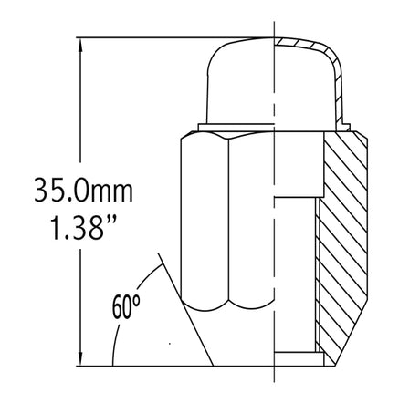 Product of Coyote Wheel Accessories 841145BLK 60 Degree Conical 12x1.5 Lug Nut 