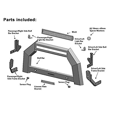 Product of Black Horse Offroad AB-GM27 Bull Bar  with skid plate 