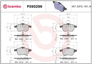 Brembo P59029n Brake Pad||p59029n_R.Jpg||86||brmp59029n||2091742