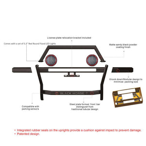 Black Horse Offroad Rag315-Plfr Grille Guard||rag315-Plfr_7.Jpeg||92||blkrag315plfr||2469196