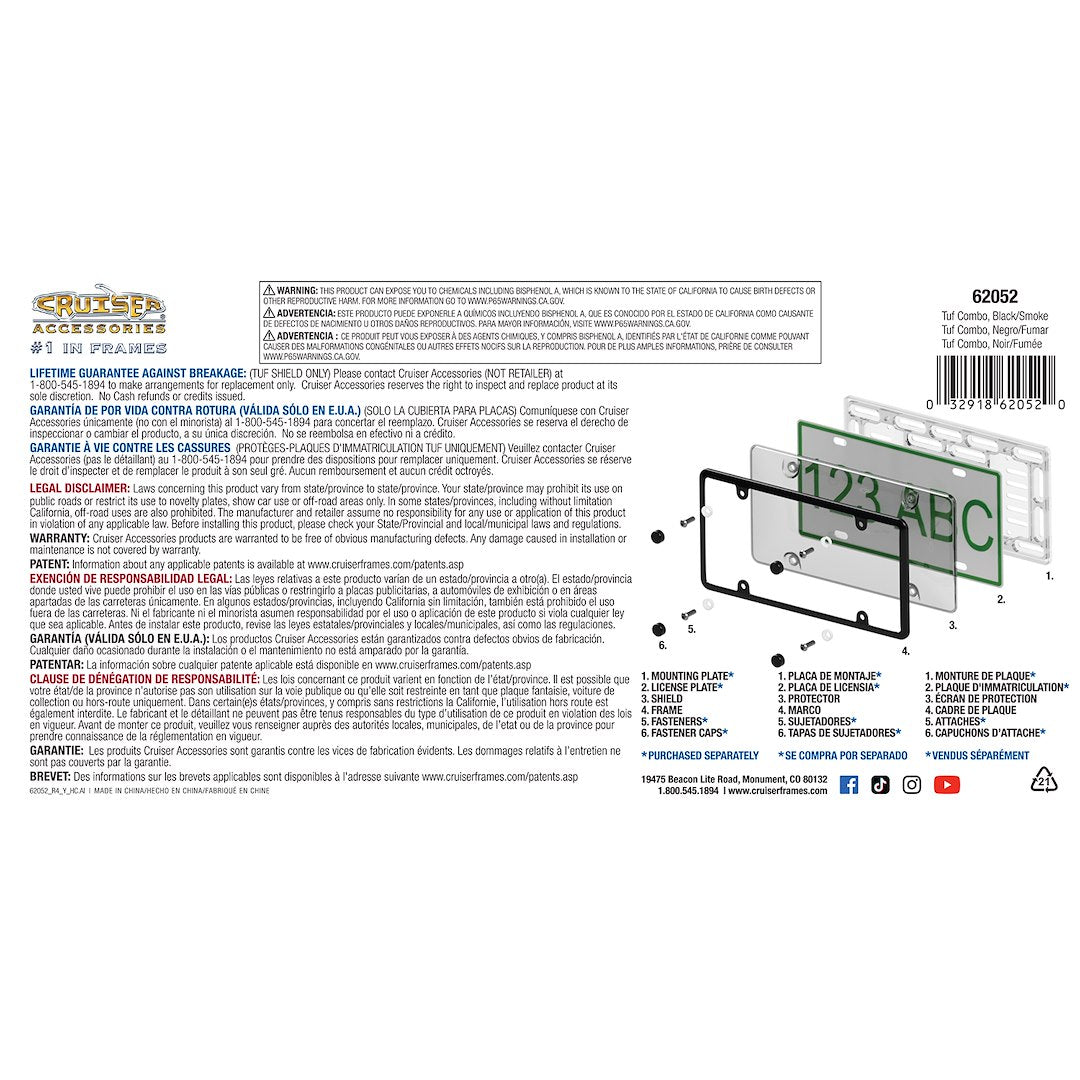 Product of Cruiser 62052 License Plate Frame