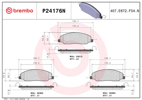 Brembo P24176n Brake Pad||p24176n_1.Png||86||brmp24176n||2104563