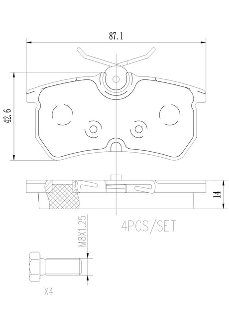 Product of Brembo P24047N Brake Pad - Set Of 4 