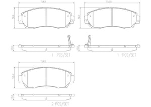 Product of Brembo P28068N Brake Pad - Set Of 4 