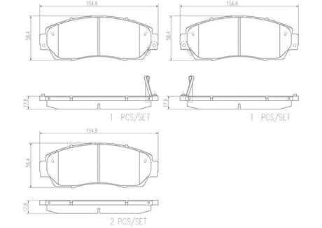Product of Brembo P28068N Brake Pad - Set Of 4 