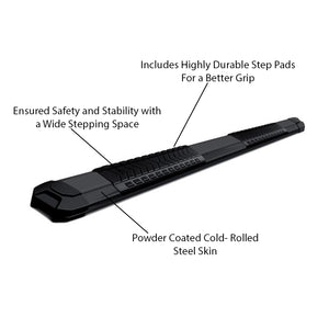 Product of Black Horse Offroad RN-TOTU-91-BK Cutlass Running Board 