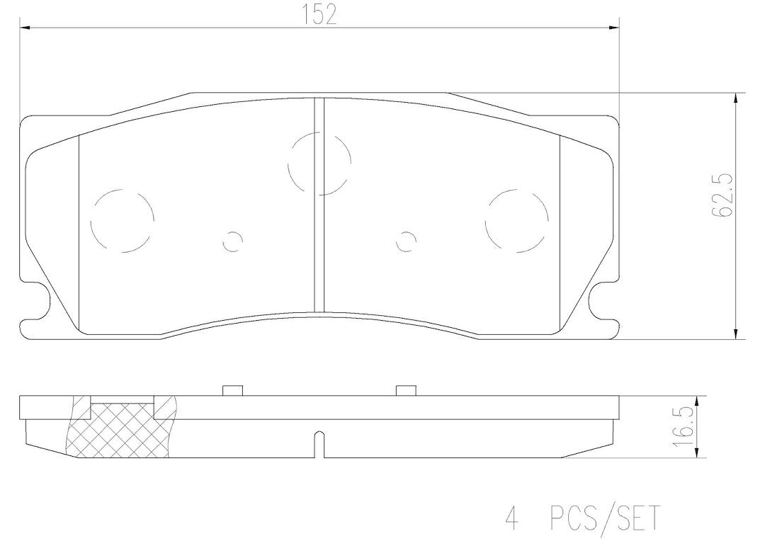 Product of Brembo P36023N Brake Pad - Set Of 4 