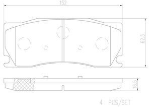 Product of Brembo P36023N Brake Pad - Set Of 4 