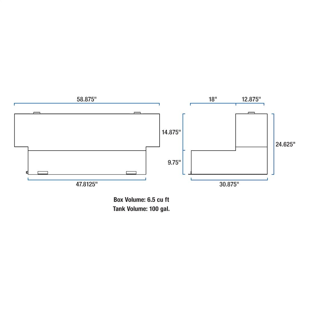 Product of UWS TT-100HH-B Diesel Liquid Transfer Tank 100 Gallon L-Shape 