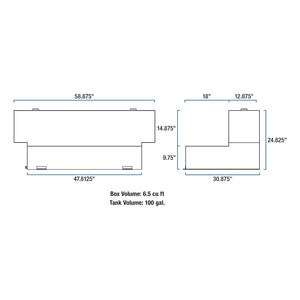Product of UWS TT-100HH-B Diesel Liquid Transfer Tank 100 Gallon L-Shape 
