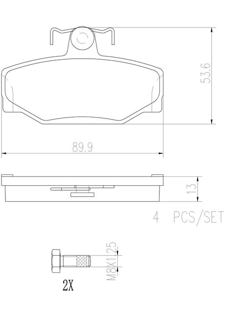 Product of Brembo P86009N Brake Pad - Set Of 4 