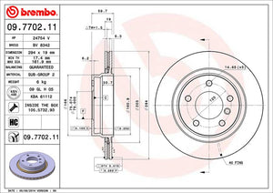 Product of Brembo 09770211C02 Vented 1 Piece Brake Rotor 