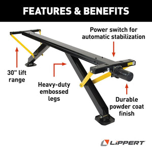 Product of Lippert Components 298707 Electric Cross Frame Stabilizer Trailer Stabilizer Jack Stand 