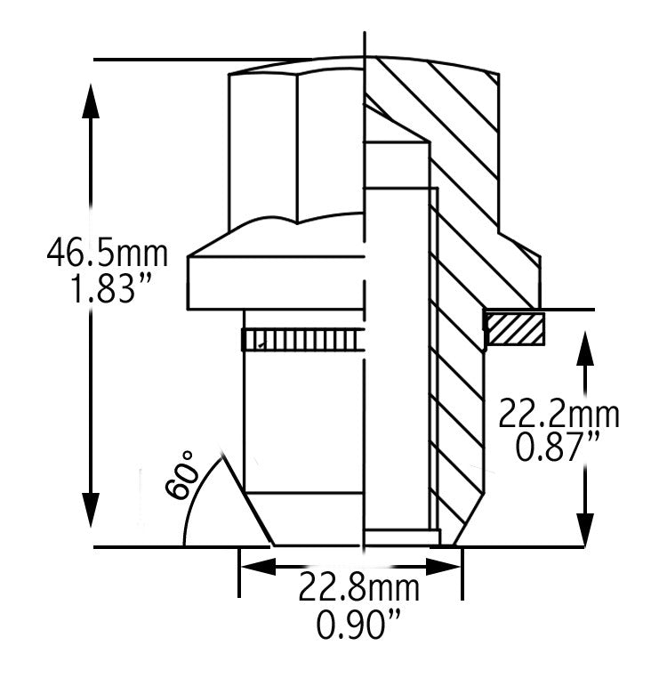Product of Coyote Wheel Accessories 711148BLK 60 Degree Conical 14x1.5 Lug Nut 