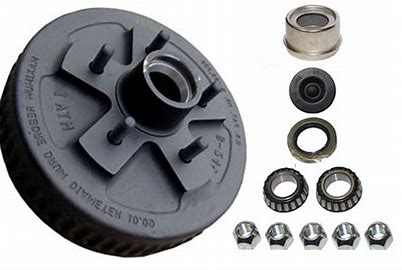 Dexter Marine 81001 Trailer Brake Hub Assembly||4_10 And 12 Inch Drum Brake With Bearings.Jpg||85||d7x81001||957825