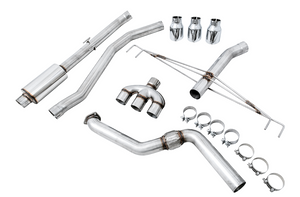 Product of AWE Tuning 3020-52000 Track Edition Cat-Back System Single Exhaust System Kit 
