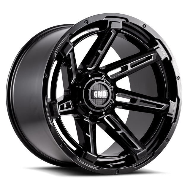 Product of Grid Wheels 22x12 Black With Natural Accents Wheel - Not Applicable Bolt Pattern 