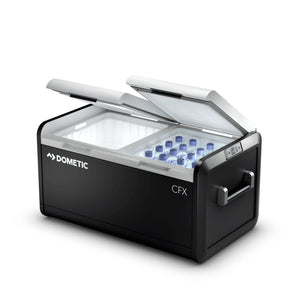 Product of Dometic Outdoor Division 94 Liter/ 133 Can Storage Volume Dual Compartment Adjustable For Refrigerator Or Freezer Function , Gray 