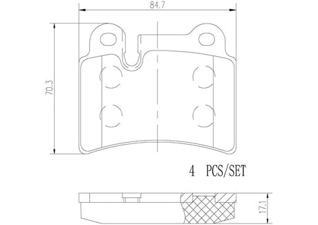 Product of Brembo P85111N Brake Pad - Set Of 4 