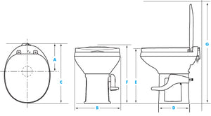 Product of Thetford 42169 Permanent Full Bowl Flush Toilet , 18 Inch 