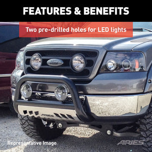 Product of Aries 35-4016 Bull Bar Polished 3 Inch Yes with skid plate 