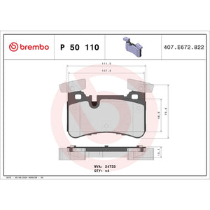 Brembo P50110 Brake Pad||p50110_Drw.Jpg||87||brmp50110||1753586