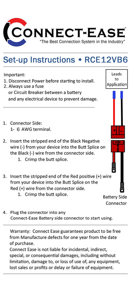 Product of Connect-Ease Rce12vb6 Battery Connection Harness