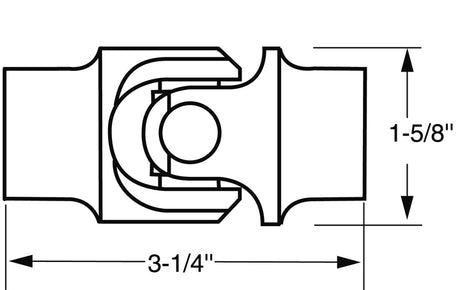 Borgeson 014952 Steering Shaft Universal Joint||01line.Jpg||86||b73014952||1293371