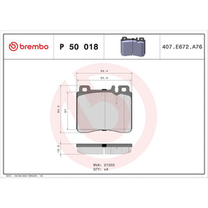 Brembo P50018 Brake Pad||p50018_Drw.Jpg||87||brmp50018||1753329
