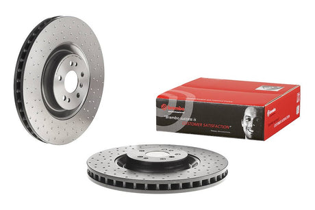 Product of Brembo 09C94211C02 Vented Cross Drilled 1 Piece Brake Rotor 