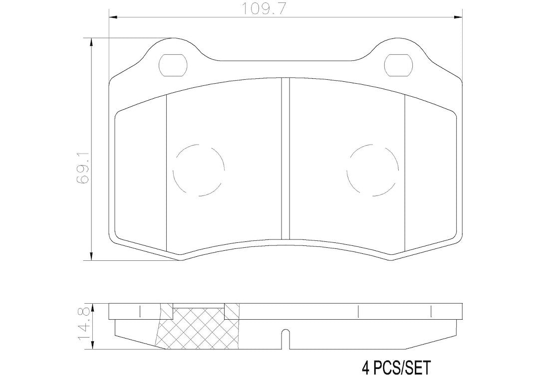 Product of Brembo P36020N Brake Pad - Set Of 4 