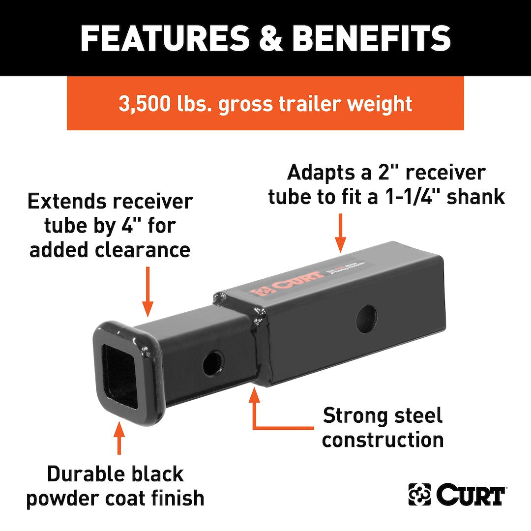Curt 45770 Trailer Hitch Receiver Tube Adapter||45770_3008x1990_Fa.Jpg||86||c9345770||1176083