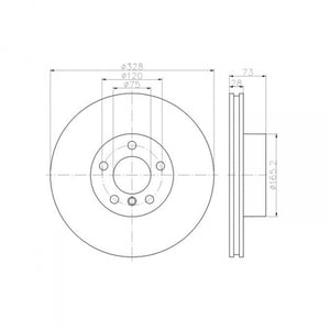 Product of Hella 355119531 Pagid  Brake Rotor 