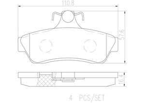 Product of Brembo P59056N Brake Pad - Set Of 4 