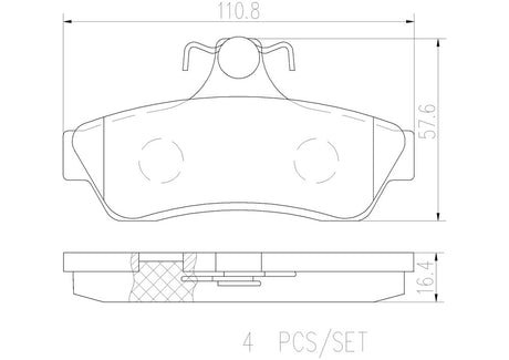 Product of Brembo P59056N Brake Pad - Set Of 4 