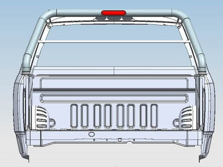 Product of Black Horse Offroad RB015SS Tubular Polished Stainless Steel Truck Bed Bar 