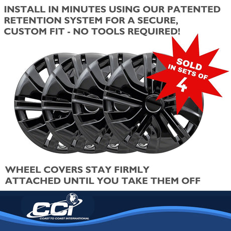 Product of Coast To Coast 49514BLK Black Set Of 4 