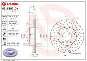 Brembo 0953903xc02 Brake Rotor||||87||brm0953903x||2008561