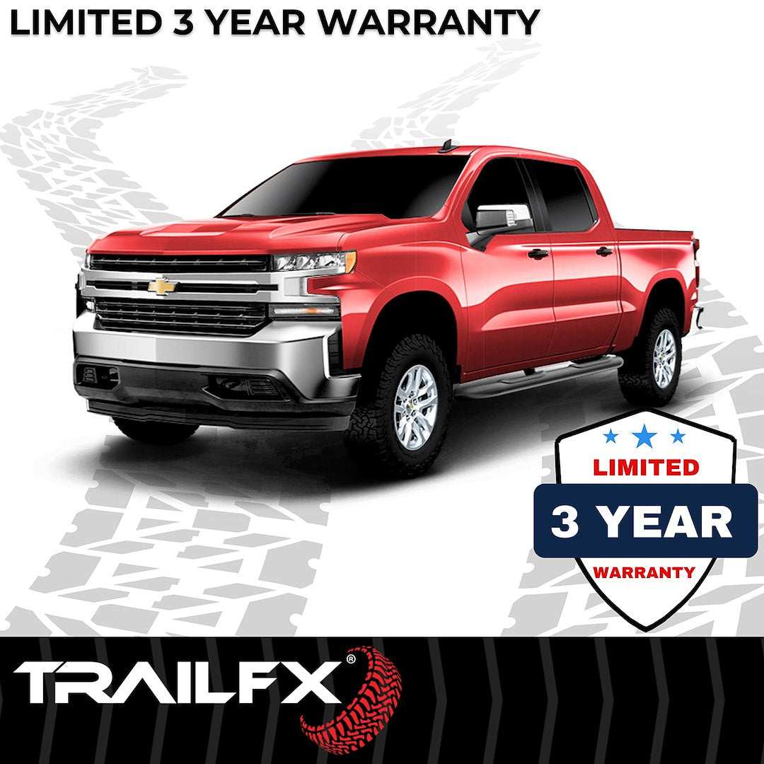 Product of TrailFX A1001B TFX 4" Oval Tube Side Steps Nerf Bar With Surface Steps 