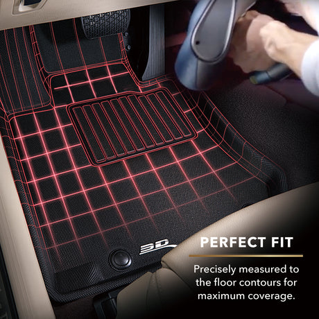 Product of 3D Mats KAGU L1DG02001509 Black Thermoplastic Rubber Of Carbon Fiber Texture Floor Liner 