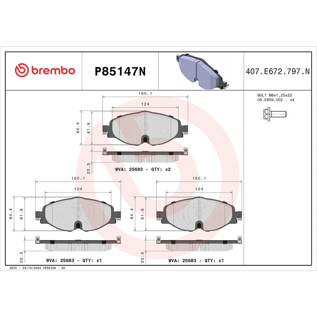 Brembo P85147n Brake Pad||p85147n_Drw.Jpg||91||brmp85147n||1754456