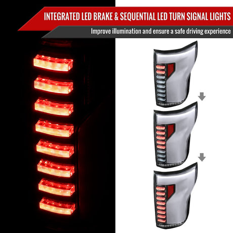 Product of Spec-D Tuning LT-F15015JMLED-SQ-RS Tail Light Assembly 