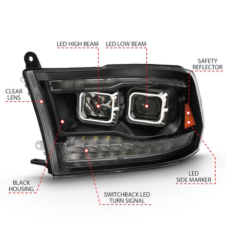 Product of ANZO USA 111464 Projector Beam Headlight Assembly - LED - Set Of 2 