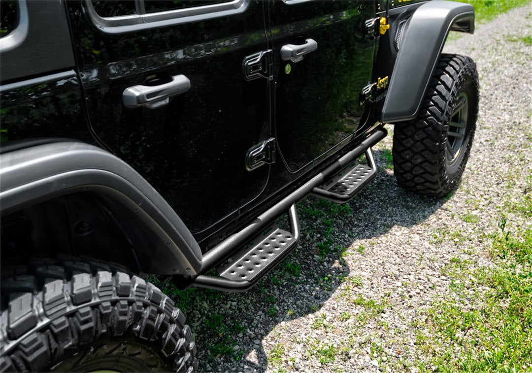 Product of N-Fab 321415622 RS Series Nerf Bar With Drop Down Steps 