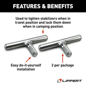 Lippert Components 314594 Trailer Stabilizer Jack Stand Lock Arm Tightening Bolt||314594_2.Jpg||87||m6v314594||1459093