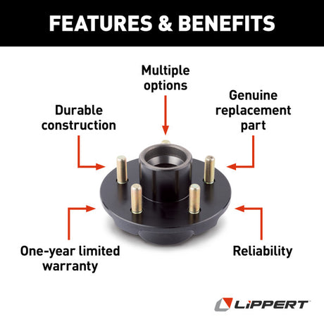 Product of Lippert Components 122098 Trailer Brake Hub Assembly