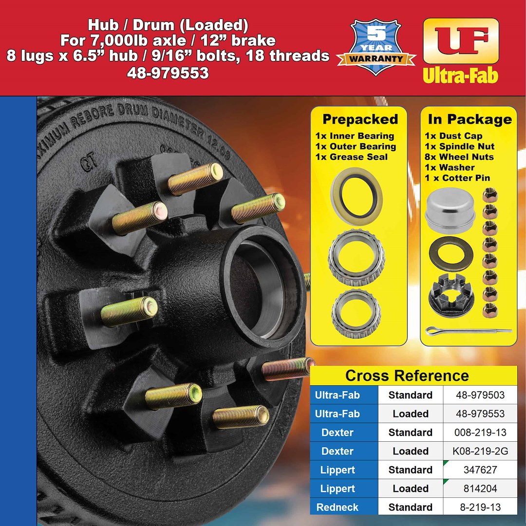 Ultra-Fab Products 48-979553 Trailer Brake Hub Assembly||48-979553_6.Jpg||91||u2948979553||1722313
